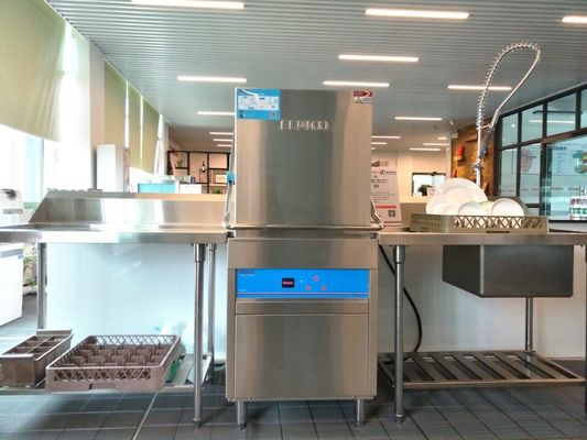 China Hood Type Dishwashing Machine Dispenser inside Stainless Steel Staff canteens supplier