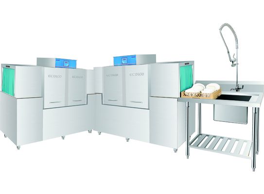 China 350KG Commercial Kitchen Dishwashing Equipment  , Commercial Conveyor Dishwasher supplier