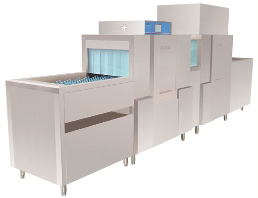China 21KW/57KW  Hotels usage Long chain dishwasher ECO-L470PH Dispenser inside supplier