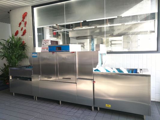 China Restaurant Kitchen Dishwasher 1600H 3900W 850D Dispenser inside ECO-L390P2 supplier
