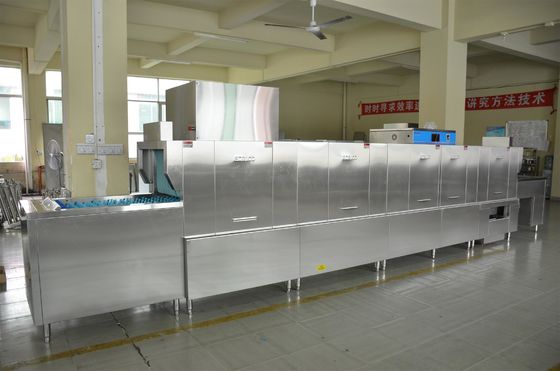 China Hotel Flight Type Dishwasher 36KW / 72KW Dispenser inside ECO-L800CP3H supplier