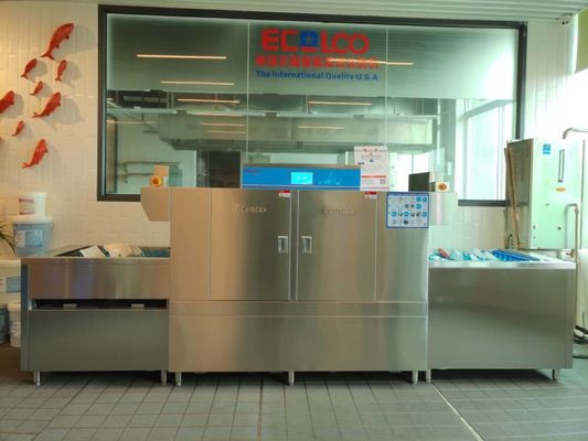 China Touch Screen Control Flight Type Dishwasher With SD Card Upgrade System supplier