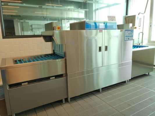 China Hotels Hot Water Sanitizing Dishwasher / High Temperature Dishwashing Machines 60~75℃ supplier