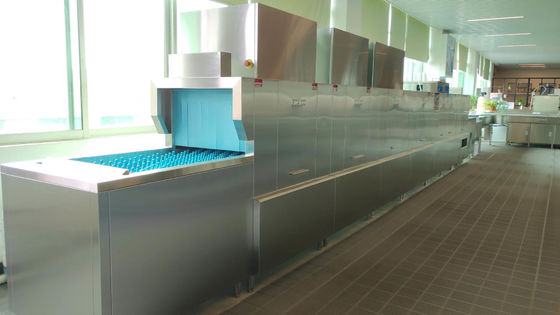 China Reasonable Flight Type Dishwasher For Restaurant Wash And Rinse Arm Design supplier