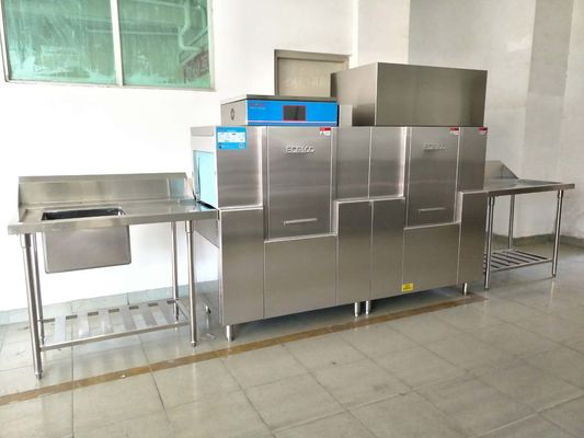 China 19.8KW / 46.8KW Rack conveyor dishwasher ECO-M210PH , Restaurant Grade Dishwasher supplier