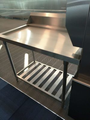 China 830H1100W750D Kitchenaid Dishwasher Parts Stainless Steel 304 Exit Table for Staff canteens supplier