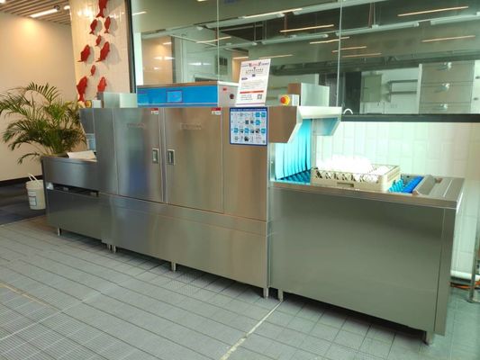 China 180L Kitchen Plates Washing Machine , Commercial Dishwasher For Coffee Shop 59KW supplier