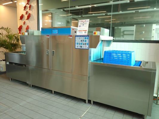 China High Temperature Flight Type Dishwasher With Touch Screen Intelligence Control supplier