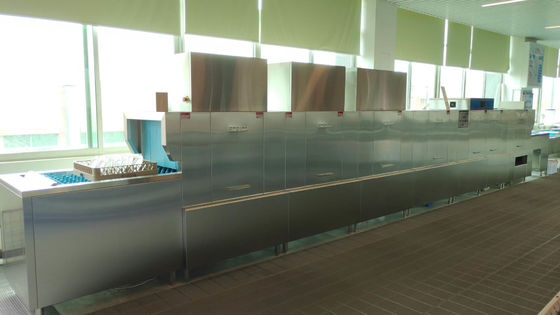 China Steel Small Commercial Dishwasher / Triple Tanks Restaurant Dishwasher Machine supplier